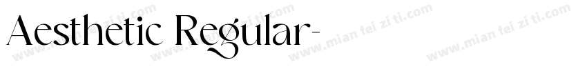 Aesthetic Regular字体转换